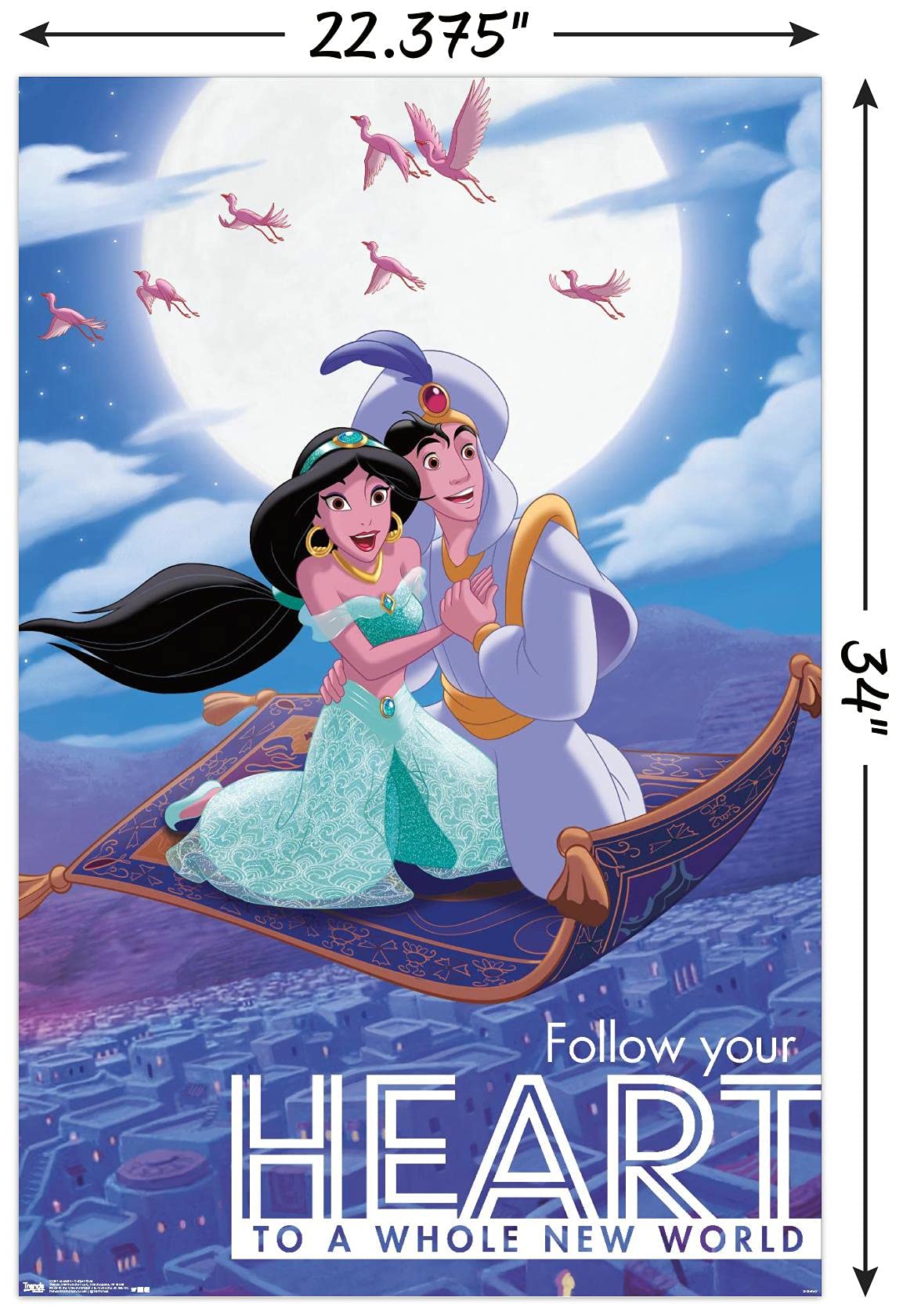 DISNEY｜GALLERY TARGET BY KYNE ポスター Amazon.com: Trends International Disney Aladdin - Carpet Ride Wall